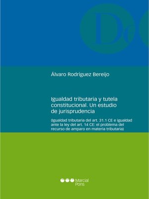 cover image of Igualdad tributaria y tutela constitucional.